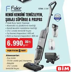 FAKİR KENDİ KENDİNİ TEMİZLEYEN ŞARJLI SÜPÜRGE & PASPAS